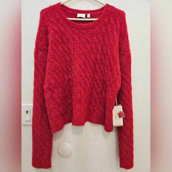 Cyrus Sweaters - Cyrus Red Woman Sweater.